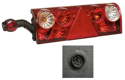 Фотография Задний левый фонарь Europoint II с рогом RED/WHITE  MarsTech 611465