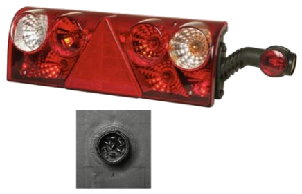Фотография Задний правый  фонарь Europoint II с рогом RED/WHITE  MarsTech 611466
