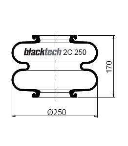 Фотография Подушка подвески 620N 17 bar BlackTech 2C250-170S01