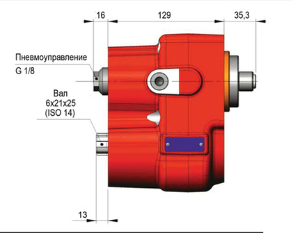 Фотография Коробка отбора мощности (КОМ UNI) для КПП ZF 6S со смещением Binotto (Бинотто) 01000510136BI